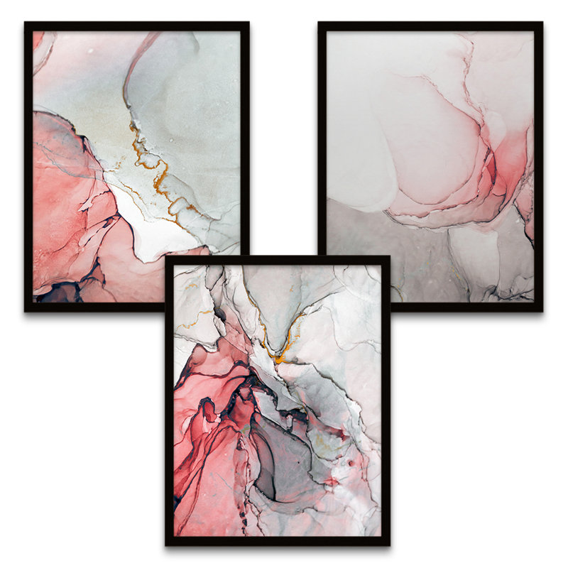 Marble Swirls - 3 Piece Print Set