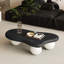 Table basse de 40 pouces en forme de nuage avec 3 pieds sphériques pour le salon-134060906