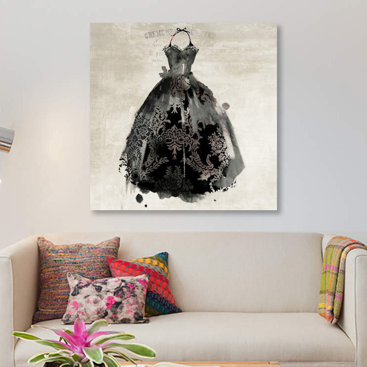 «Black Dress II», impression sur toile, H 26 po x l 26 po x P 1,5 po, Toile tendue, Pas de tapis
