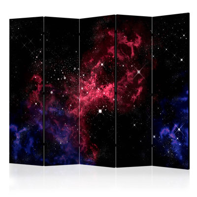 Gurprit 225cm W x 172cm H 5 - Panel Solid Wood Folding Room Divider