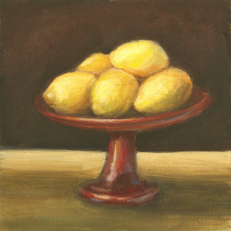 Rustic Fruit Bowl III by Ethan Harper - Wrapped Canvas Painting, 30cm H x 30cm W x 3.8cm D