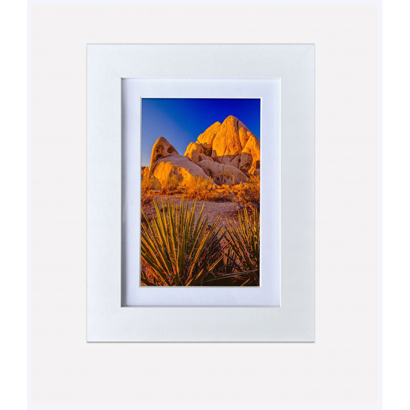 5x7 Inch White MDF Picture Frame, Wall Mount & Tabletop Display, 6 Pack Bulk Set, 5" W x 7" H, 6