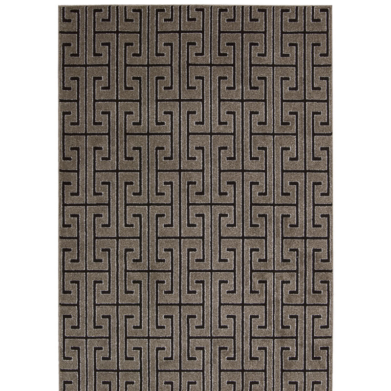 Tapis gris / noir McCurtain, Rectangle 3 pi 9 po x 5 pi 9 po