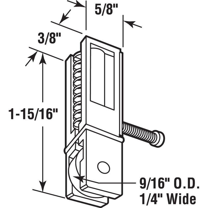 Rouleau inférieur coulissant pour porte coulissante, pour portes Hi-Lite (paquet de 2)