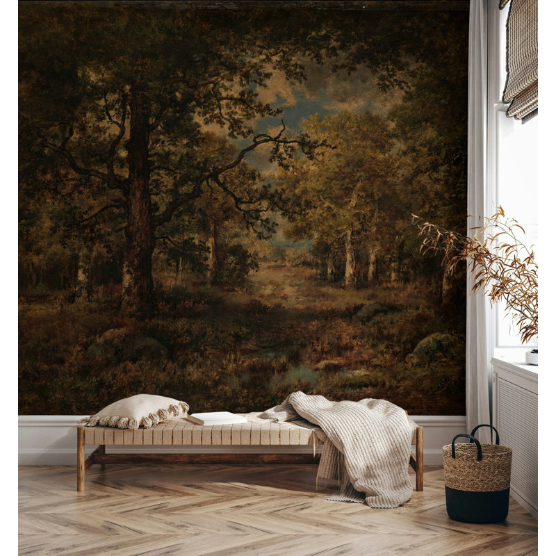 Papier peint forêt auvent, L 140 po x L 108 po