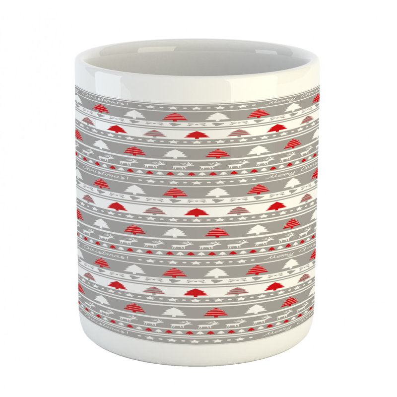 Grande tasse à café border cerfs