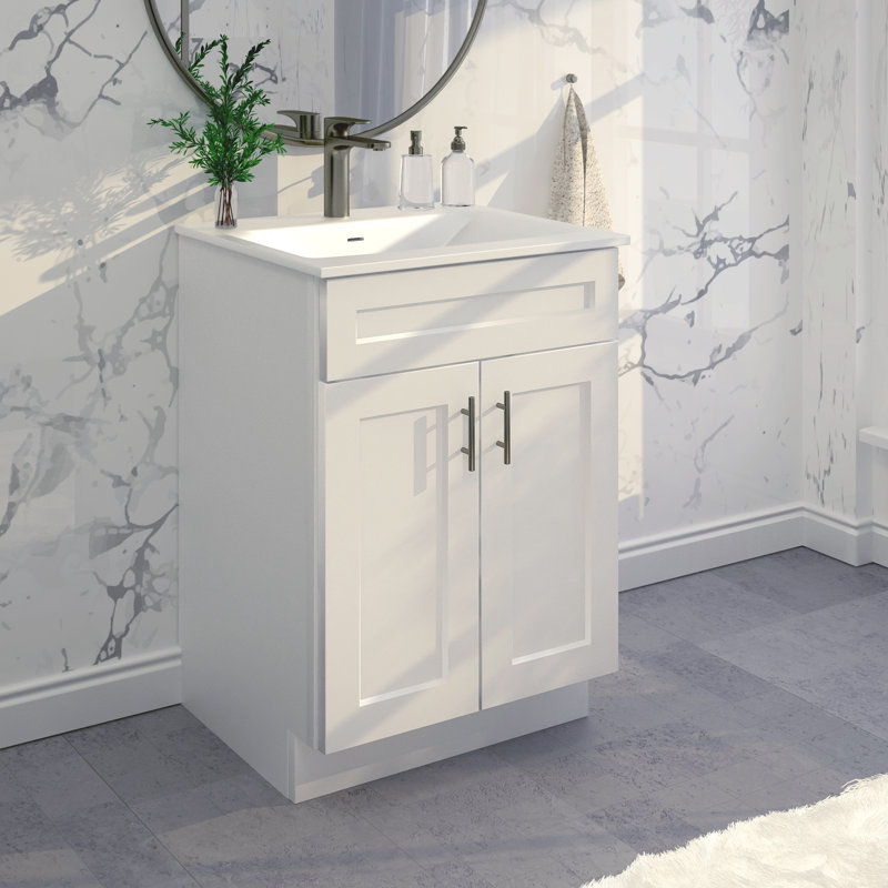 Armoire de meuble-lavabo simple 24 po Shaker