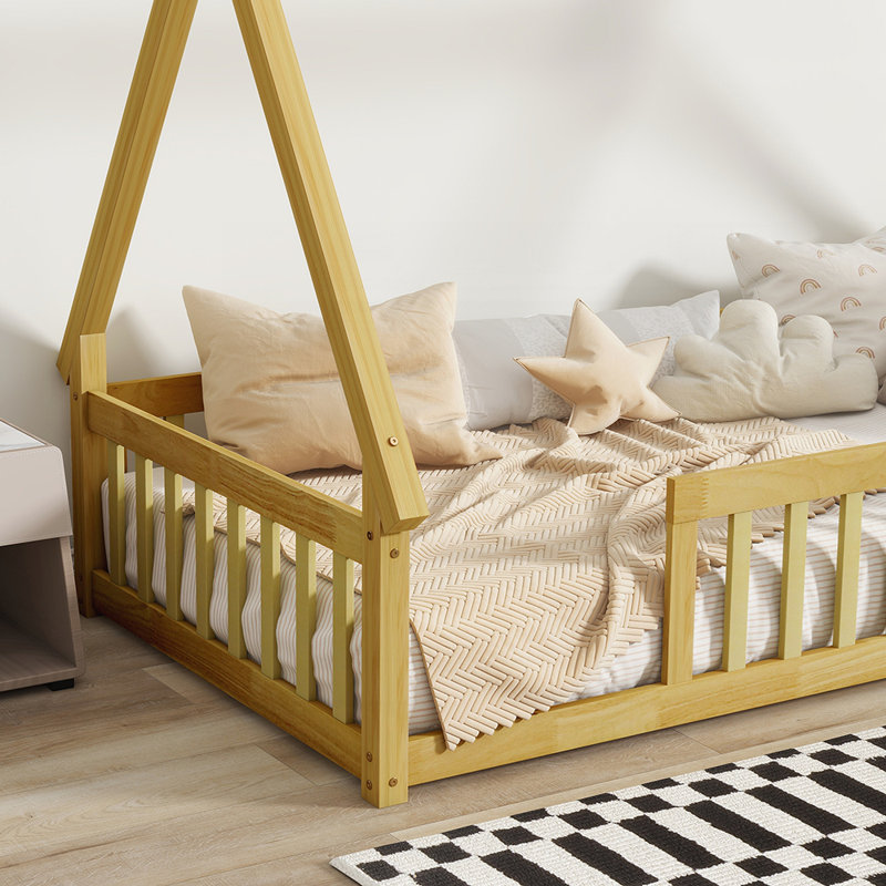Lit simple en forme de tente, Naturel