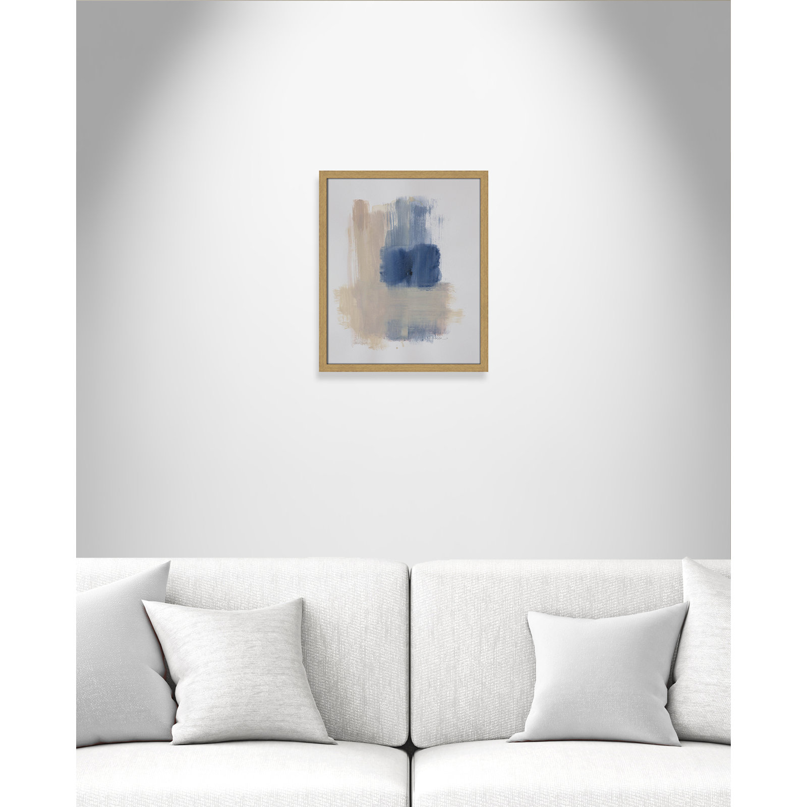 Esmeray "Powder Room Wash III" Print, 19" H x 16" W x 1.25" D  , Natural Slim Frame Unmatted