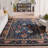 Panayotis Hand Tufted Wool Cotton Floral Rug in Blue/Red-556591871