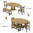 Einhomn 5-piece Round Dining Table Set For 4-6,59" Extendable Kitchen Table With 2 Ergonomic Chairs & 2 Benches,oval Modern Dining Room Table With Mdf Board For Small Space,easy Clean,oak-180142837
