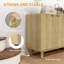 Commode pratique, armoire à buffet cannelée avec portes, tablettes réglables, pieds en bois-1866103228