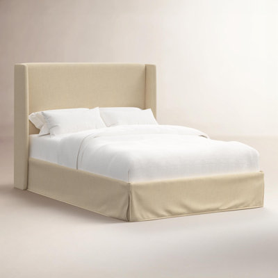 Upholstered Wingback Bed