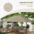 Gazebo Canopy Replacement, Outdoor Gazebo Cover Top Roof Replacement With Vents And Drain Holes, (TOP COVER ONLY)-114653743