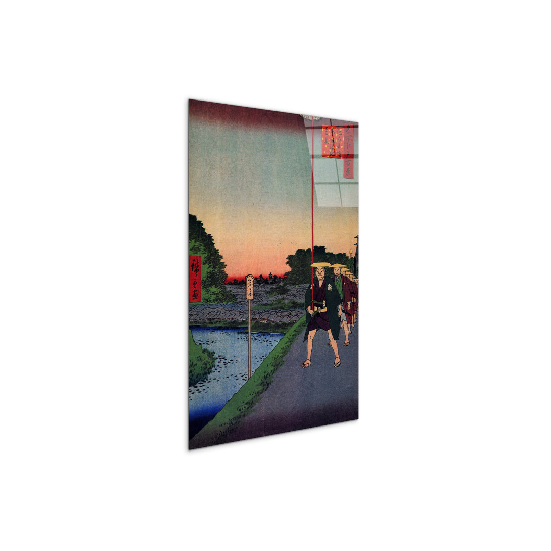 "Distant View of Akasaka Tameike" by Hiroshige Utagawa 53×79.5 cm CrystalArt Acrylic Glass Effect, Lightweight Ready to Hang