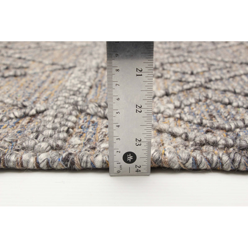 Tapis gris nouvel âge en laine 5 pi 3 po x 7 pi 7 po Brandiann