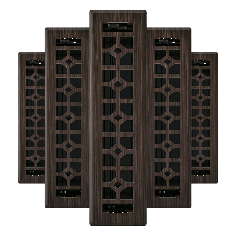 Registre de plancher en métal, Bronze huilé, L 2,125 po x L 12 po