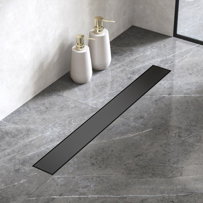 36" Modern Shower Linear Drain Black
