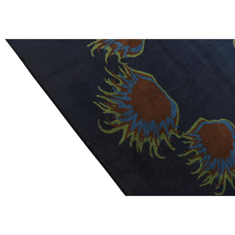 Tapis carré bleu marine 8 pi Pharris