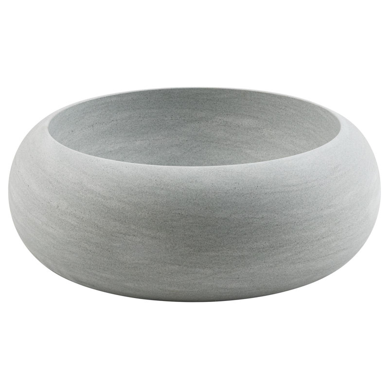 Belfry Bathroom Belen 400mm L x 400mm W Grey Stone Circular Sink