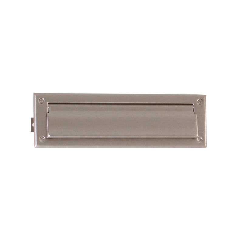 Fente de courrier, Nickel satiné, H 3 po x l 10 po x P 1,75 po