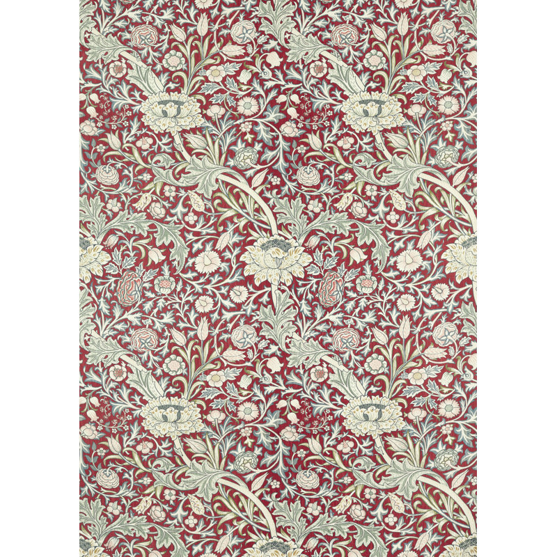 Emery Walker's House Trent Fabric, Madder/Webb's Blue