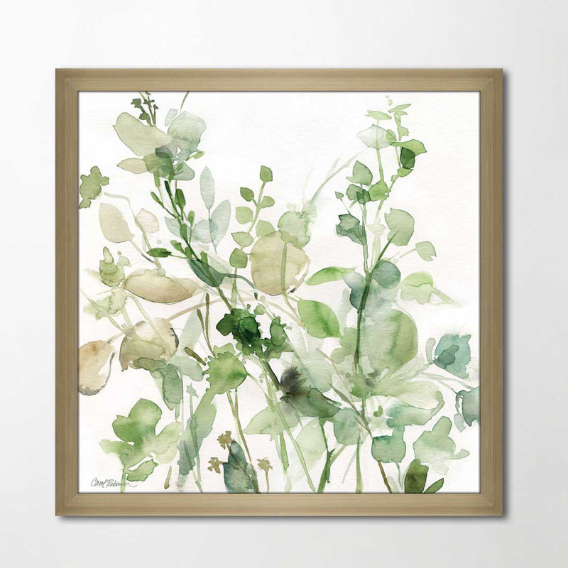 «Sage Garden II», reproduction de peinture à l'aquarelle encadrée, H 27,5 po x l 27,5 po x P 0,75 po