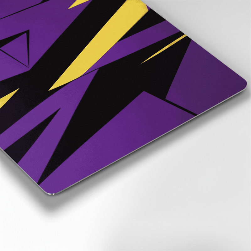 «Geometric Abstraction 10», art mural en métal mauve, H 16 po x l 16 po