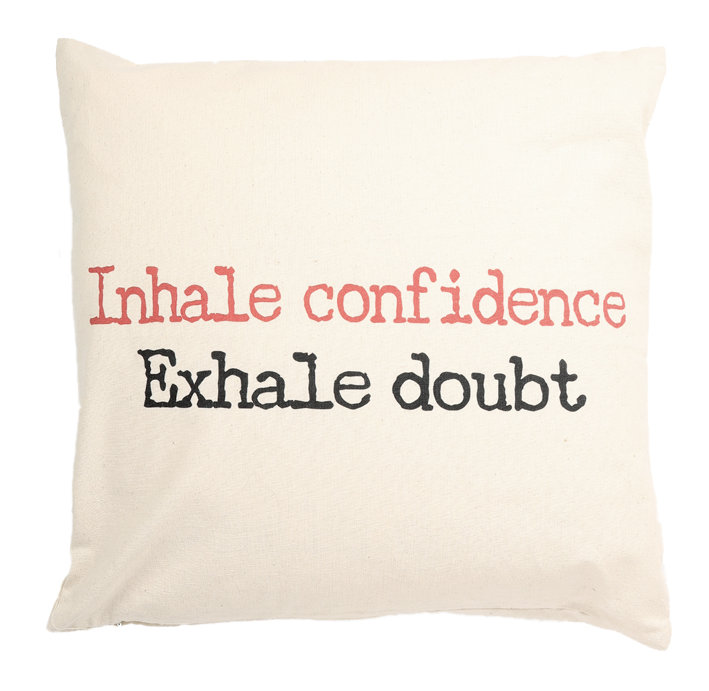 Coussin en coton Yoga, Polyester/ Bourre en polyester, H 18 po x l 18 po x P 8 po
