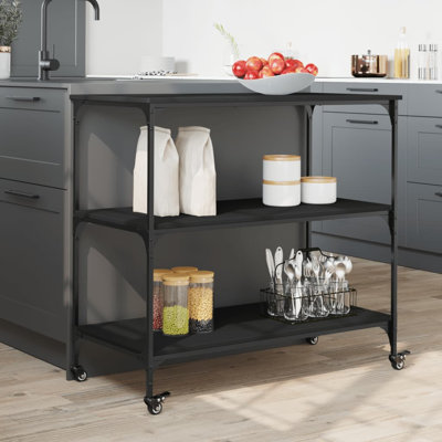 vidaXL Kitchen Trolley 40.2"x19.7"x37.4" Engineered Wood by VidaXL