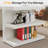 63" White Executive Office Desk, Modern Computer Desk with Storage Shelves for Home Office