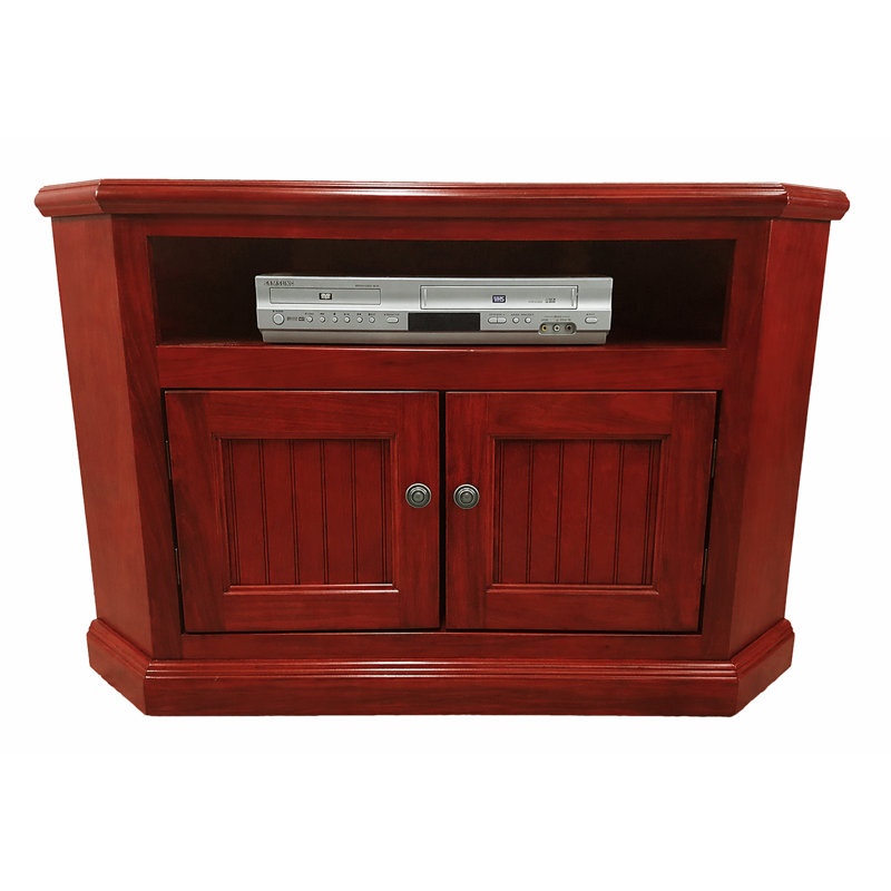 Berkhamstead Unfinished Corner TV Stand for TVs up to 48", European Red