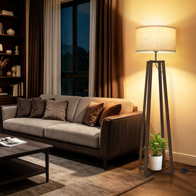 156cm Powder Coated Tripod Floor Lamp