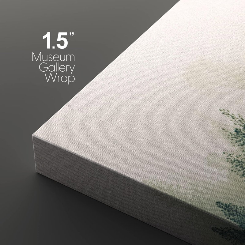 Landscape with Trees in Mist - 3 Piece Canvas Photograph Print Set, Wrapped Canvas, 36" H x 24" W