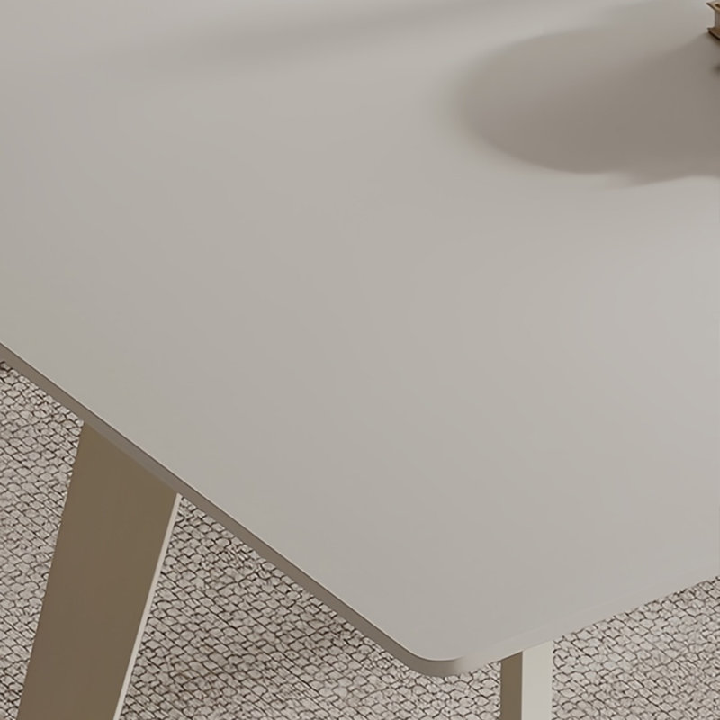 Table de salle à manger crème et vent chaud, H 29,5 po x L 70,8 po x l 35,4 po