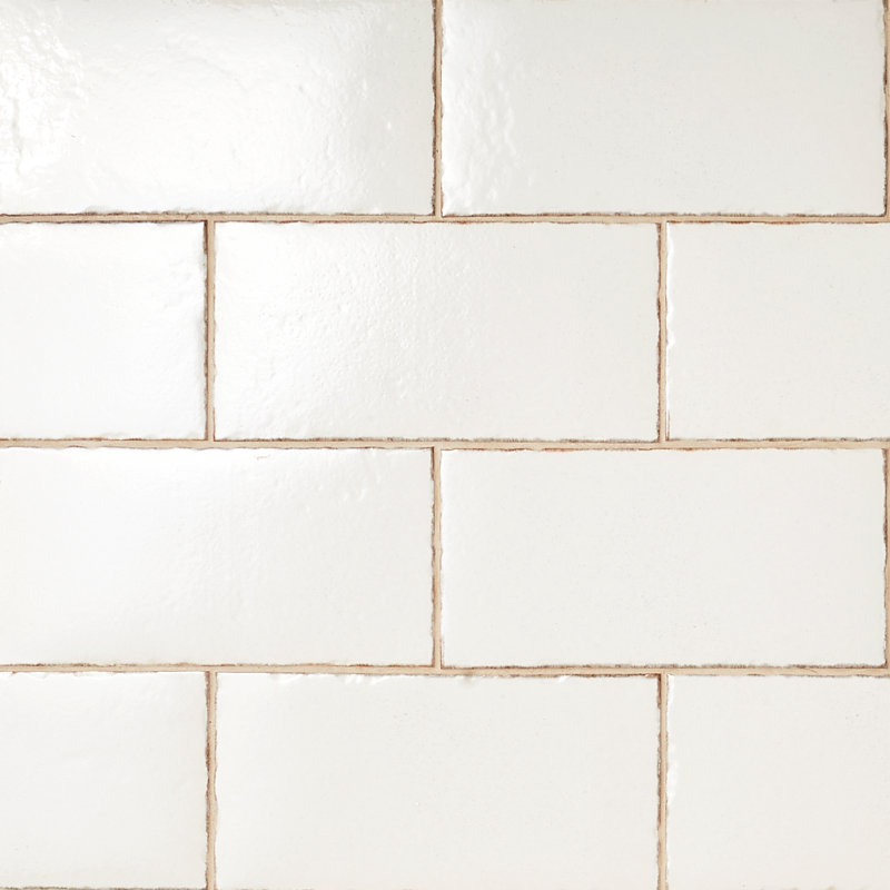 Carreau de porcelaine de 6 po x 12 po Winston, Blanc
