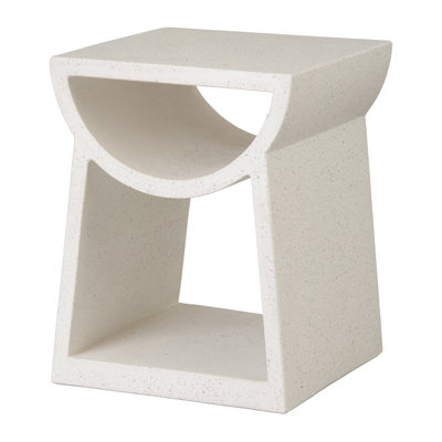 Ole White Terrazzo Garden Stool