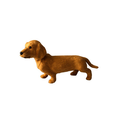 Realistic Dachshund Model - Home Decor Figurine For Dog Lovers - Lifelike For Any Room