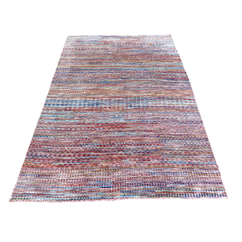 Tapis oriental rouge en soie noué à la main 6 x 8 pi 9 po Gabbeh 881C9F7F31A14248BC4641EC6863F3F2