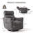 Dual Motor Swivel Glider Nursery Power Recliner With Adjustable Headrest, Rocking Recliner With Side Pockets And USB Charge-1792994625