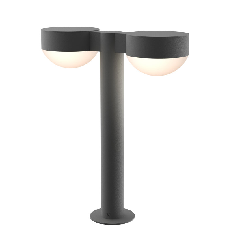Reals LED Bollard Light, 28" H x 5" W x 13.5" D, Gray