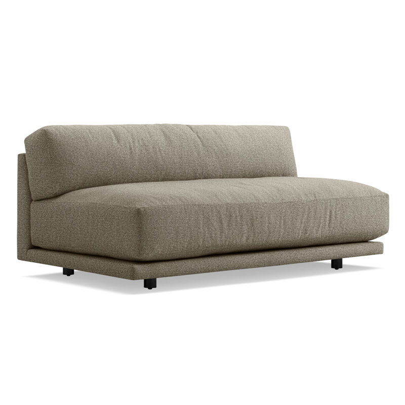 Sunday Armless Sofa, Sanford Black Crossweave