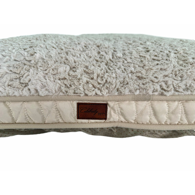 Lit pour animal de compagnie Celebrity Pet Luxury, Kaki, H 7 po x l 31 po x P 22 po