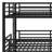 Metal Triple Bunk Bed With Safety Guardrails-1303769125