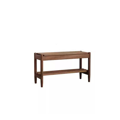 Scandinavian Minimalist Solid Wood Entryway Shoe Bench