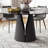 Vera Modern Round Glass Top Metal Base Dining Table-650275741