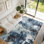 Ultra Thin Washable Area Rug – Modern Abstract Carpet, Non-Slip & Non-Shedding, Spot Resistant for Living Room, Bedroom, Hallway, Dining Room, Office – Blue & Colourful, Multiple Sizes