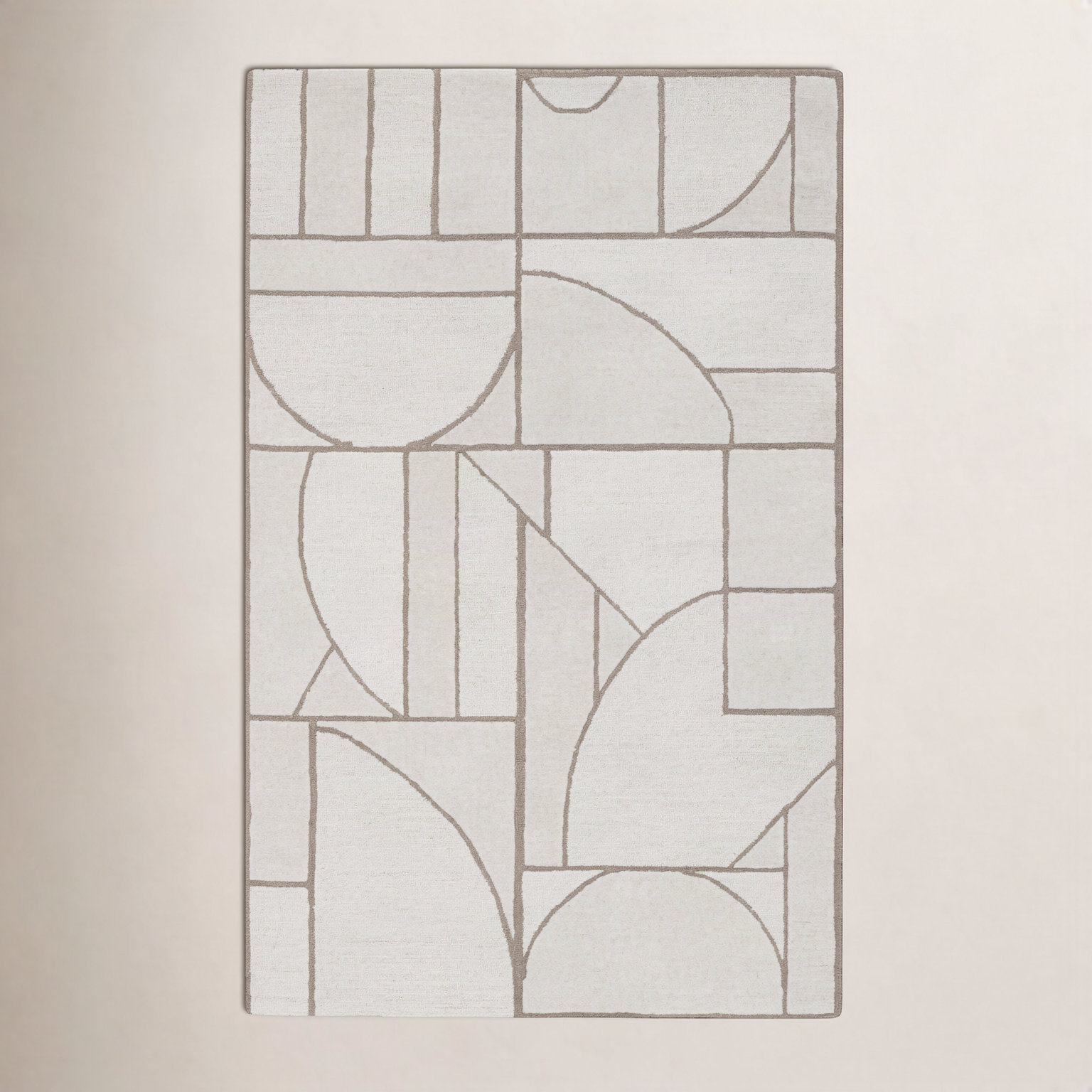 Helaine Hand-Tufted Abstract Wool Rug, Rectangle 6' x 9'