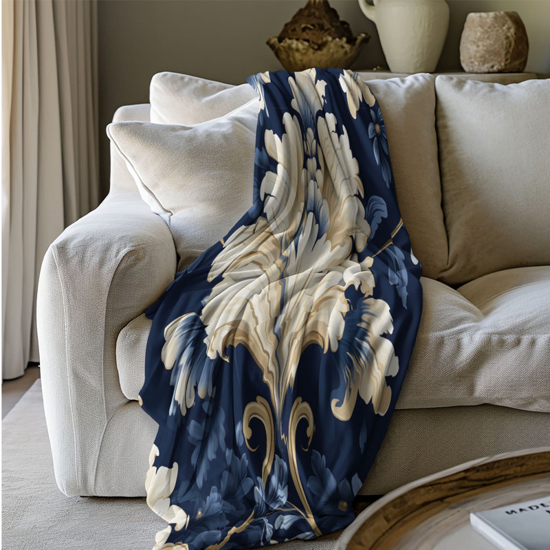 Baroque Styles - Couverture sherpa de qualité supérieure 1 pièce, Grand lit