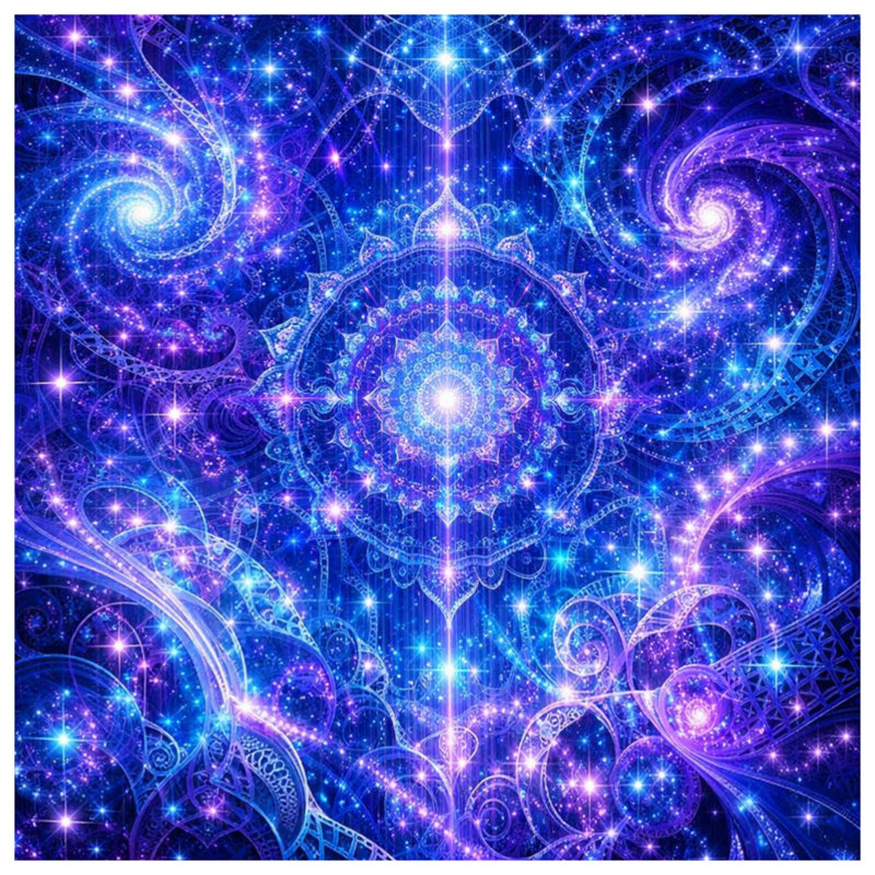 Intricate Cosmic Mandala Duvet Covers, Twin